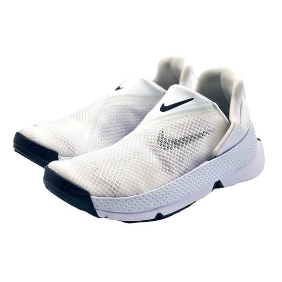Nike Go FlyEase Slip-On Shoes Triple White Black DR5540-102 Womens Size 7.5 main image 6